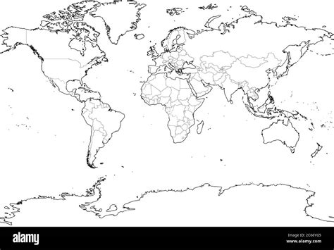 Blank World Map For Kids With Countries