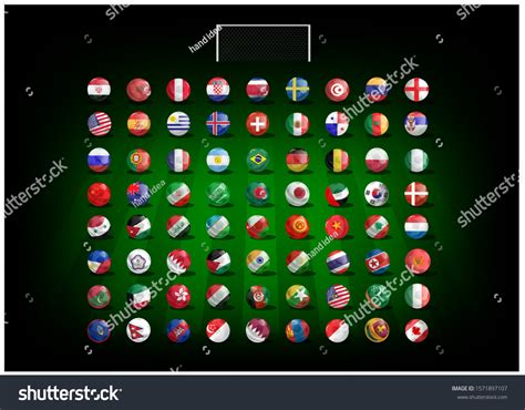 Soccer Ball Flag Background Soccer Stadium Stock Vector (Royalty Free ...