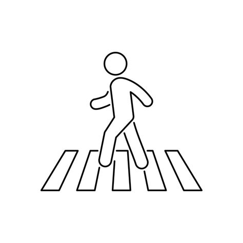 Crosswalk icon. Pedestrian crossing vector icon illustration isolated ...