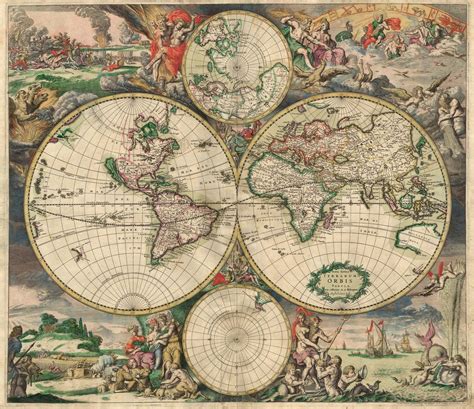 Old World map 1689 - World map • mappery