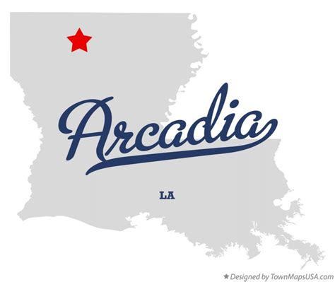 Map of Arcadia, LA, Louisiana