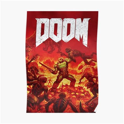 "Doom 2016 Boxart Poster" Poster for Sale by Eccentrix1 | Redbubble