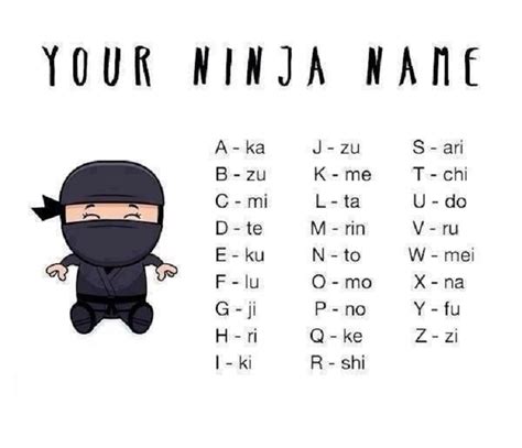 Your Ninja Name - Common Sense Evaluation