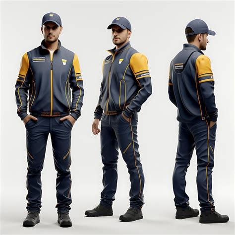 Premium AI Image | 3D of Truck Driver Uniform With Company Logo Emphasizing the Character ...