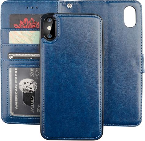 Amazon.com: Bocasal iPhone Xs Max Wallet Case with Card Holder PU ...