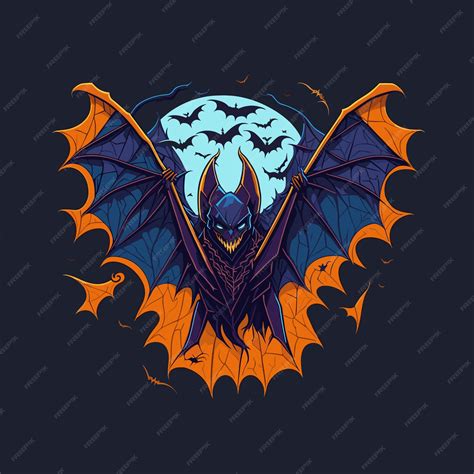 Premium Vector | Happy halloween greeting scary bat vector illustration