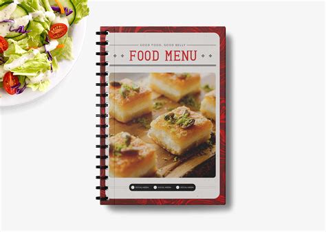 Modern Restaurant Book Menu Design Template - 99Effects