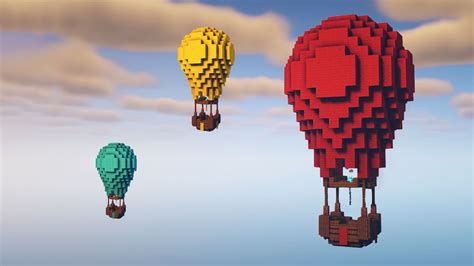 Minecraft | How To Build a Hot Air Balloon | Build Tutorial - YouTube