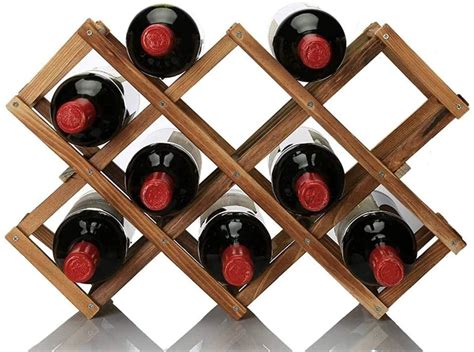 Wood Wine Rack Holder Free Standing Home Kitchen Cabinet Wooden Racks ...