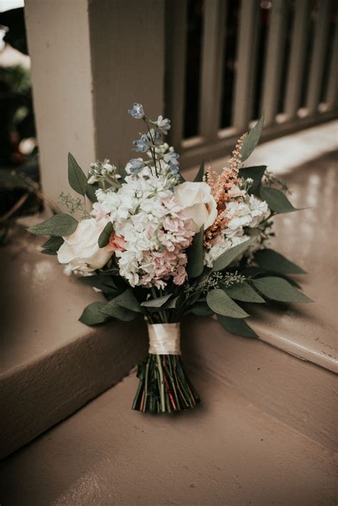 Rustic Bridal Bouquet with Roses, Stock, Eucalyptus | Rustic bridal bouquets, Bridal bouquet ...