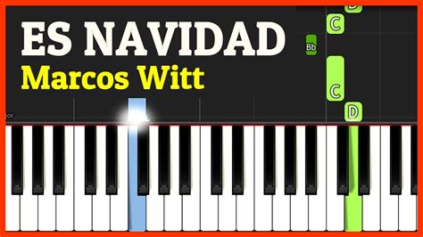 ES NAVIDAD - Marcos Witt Piano Tutorial Fácil Synthesia + Acordes Cristianos - YouTube