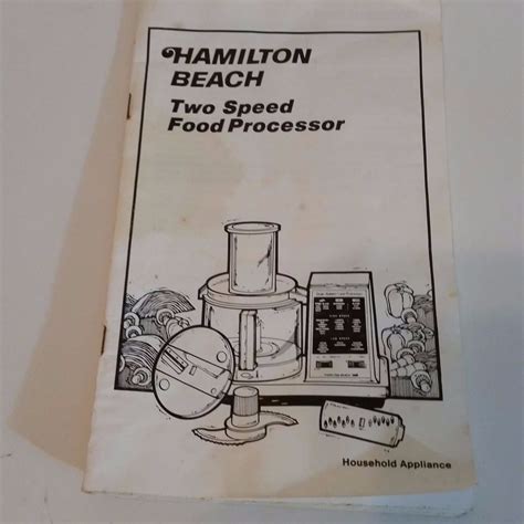 Hamilton Beach Food Processor Manual