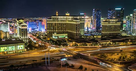 Las Vegas Skyline Panning Night Time Lapse 1292946 Stock Video at Vecteezy