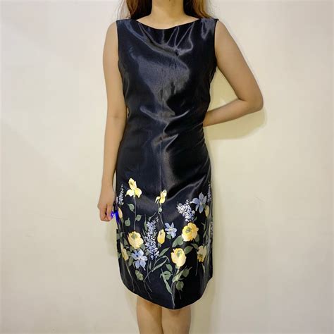 midnight blue midi dress, Women's Fashion, Dresses & Sets, Dresses on ...