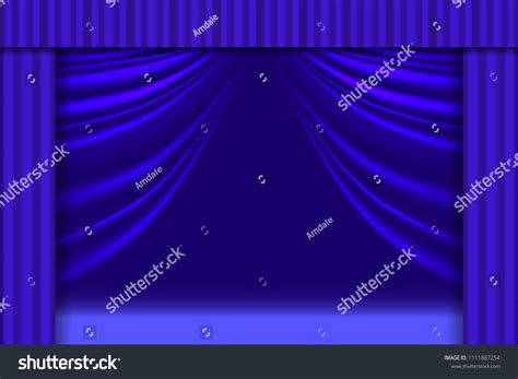 Theater Curtains Scene Background Vector Illustration Stock Vector ...