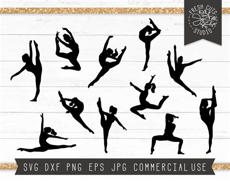 Art & Collectibles Dancers Svg Dance Svg File Dancer Clipart Dance Team Svg Dancer Silhouettes ...