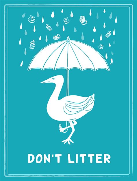 Anti-litter campaign poster on Behance