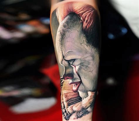 Pennywise clown tattoo by Dave Paulo | Photo 29388