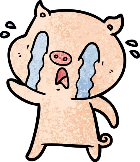 crying pig cartoon 12357274 Vector Art at Vecteezy