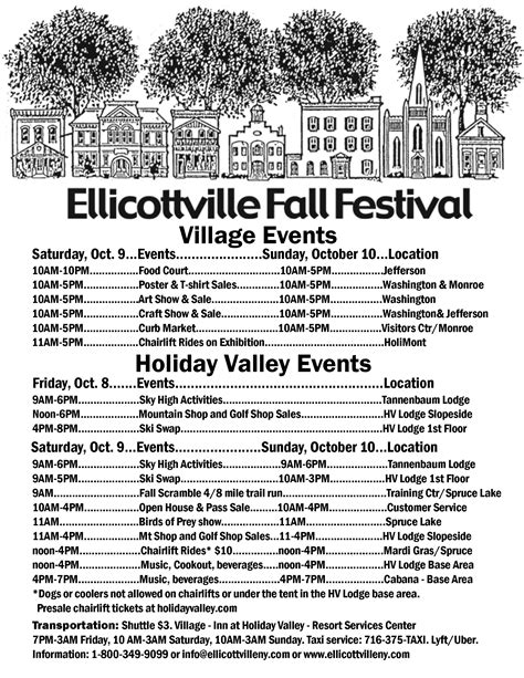 Ellicottville Fall Festival -October 10, 2021- Music, Ski Swap, Art and ...