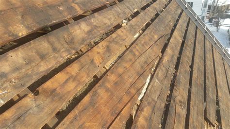 This is how they sheathed roofs in 1800's. The gaps in the boards allowed airflow to dry out the ...