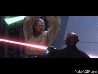 Obi-Wan Kenobi y Qui-Gon Jinn vs Darth Maul - HD on Make a GIF