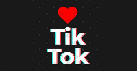 I Love TikTok - Funny Red Heart - Viral Social Media Video Meme - Tiktok Love - T-Shirt | TeePublic