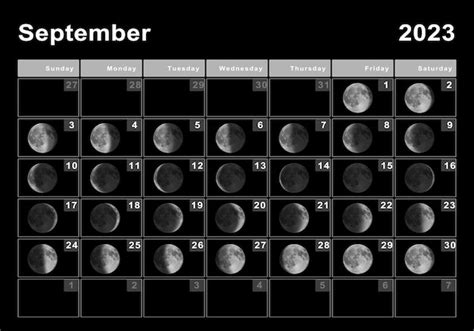 Premium Photo | September 2023 lunar calendar, moon cycles, moon phases