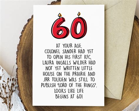 Funny 60th Birthday Card Printable, 60th Birthday Gift For Men Or Women, Turning 60 Card For Mom ...