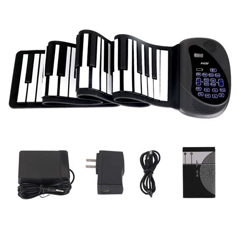 Portable Flexible Electronic 61Key piano Upgraded Version double ...