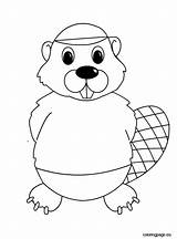 Printable Beaver Coloring Page Sketch sketch template