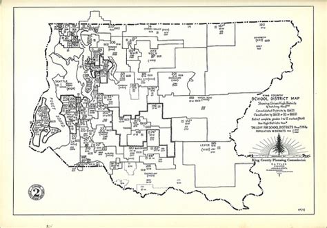 School district map, circa 1940 | Map, School district, Seattle washington