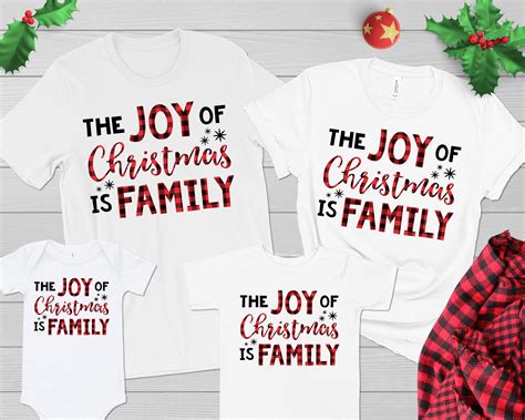 Matching Family Christmas Shirts Buffalo Plaid Outfits the Joy - Etsy