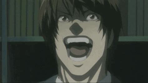 Evil Laugh Light Yagami Anime GIF | GIFDB.com