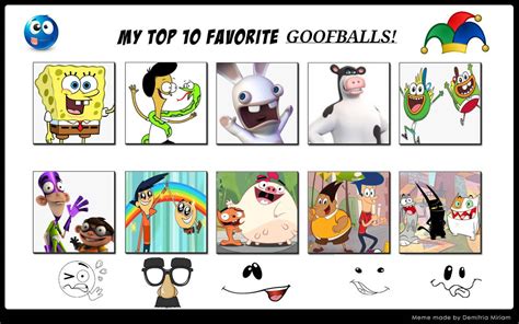 Top 10 Favorite Goofballs Meme (JS123 version) by Jazzystar123 on DeviantArt