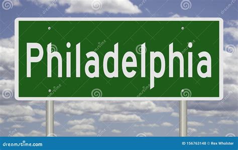 Highway Sign for Philadelphia Pennsylvania Stock Illustration - Illustration of truck, graphic ...