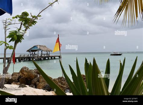 Jetty in the Pigeon Point Heritage Park, Pigeon Point, Tobago Stock Photo - Alamy