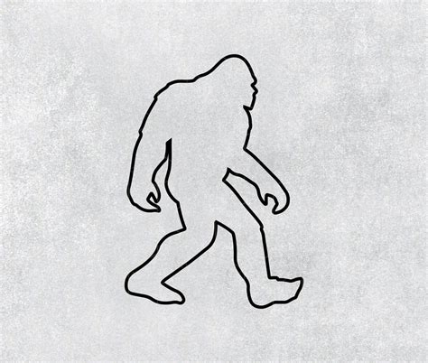 Bigfoot Outline SVG, Png, Ai, Eps, Files For Auto and Vinyl Decals, Printing, T-shirts, CNC ...