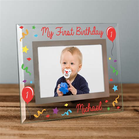 Personalized My First Birthday Glass Frame | GiftsForYouNow