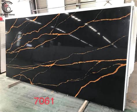 Wonderful Black Calacatta Marble Quartz Stone with Gold Veins for ...