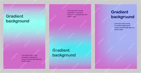 Premium Vector | Set of lilac gradient backgrounds