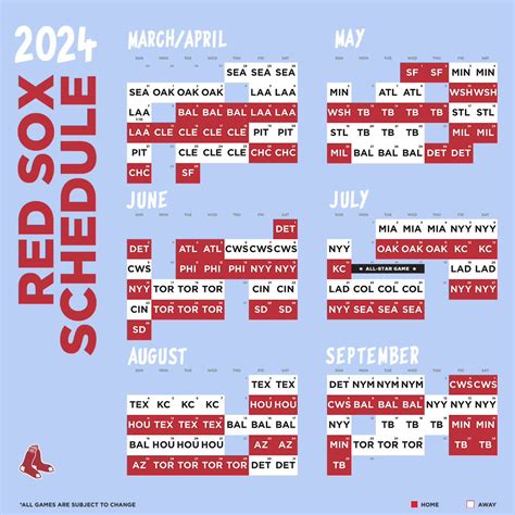 Red Sox Opening Day 2024 Schedule - Etti Olivie