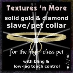 Second Life Marketplace - TnM gold & diamond pet collar boxed