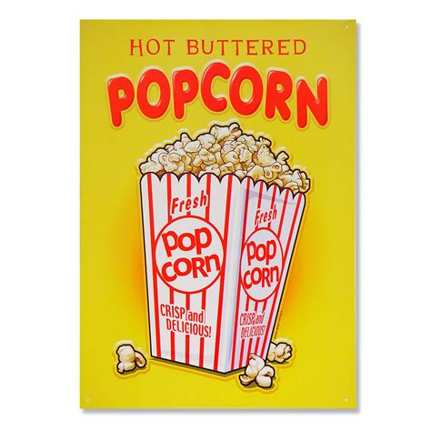 Vintage Fresh Popcorn Metal Sign adds unique decor to your home or ...