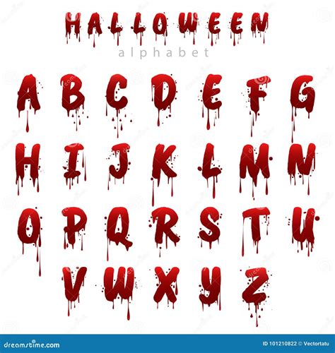 Bloody Letters Font Alphabet