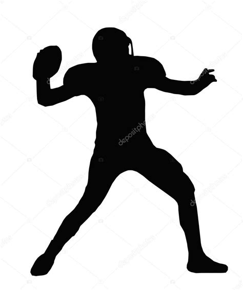 Silhouette American Football Quarterback Throw Stock Vector Image by ...