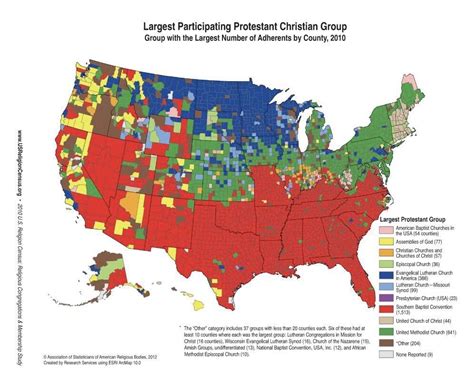 Maps on the Web | Protestant denominations, Christian denomination, Map