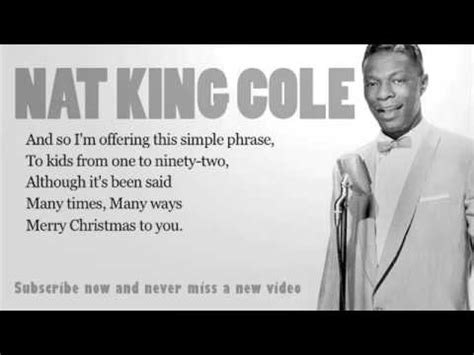 nat king cole the christmas song lyrics official - YouTube