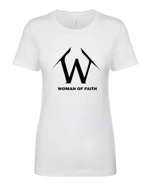 WOMAN OF FAITH (White) | No Longer Bound Apparel and Bling Pillows