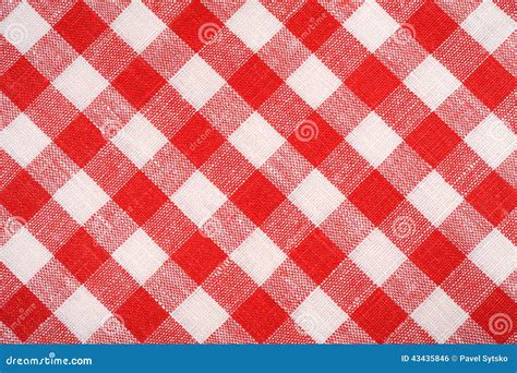 Red And White Plaid Fabric. Linen Red Checkered. Background And Texture ...